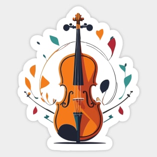 Cute Violin Sticker